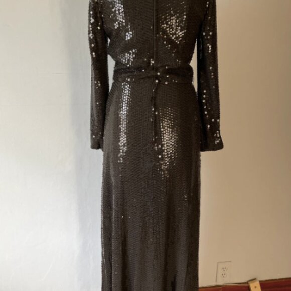 Chocolate brown sequins gown - Picture 5 of 5